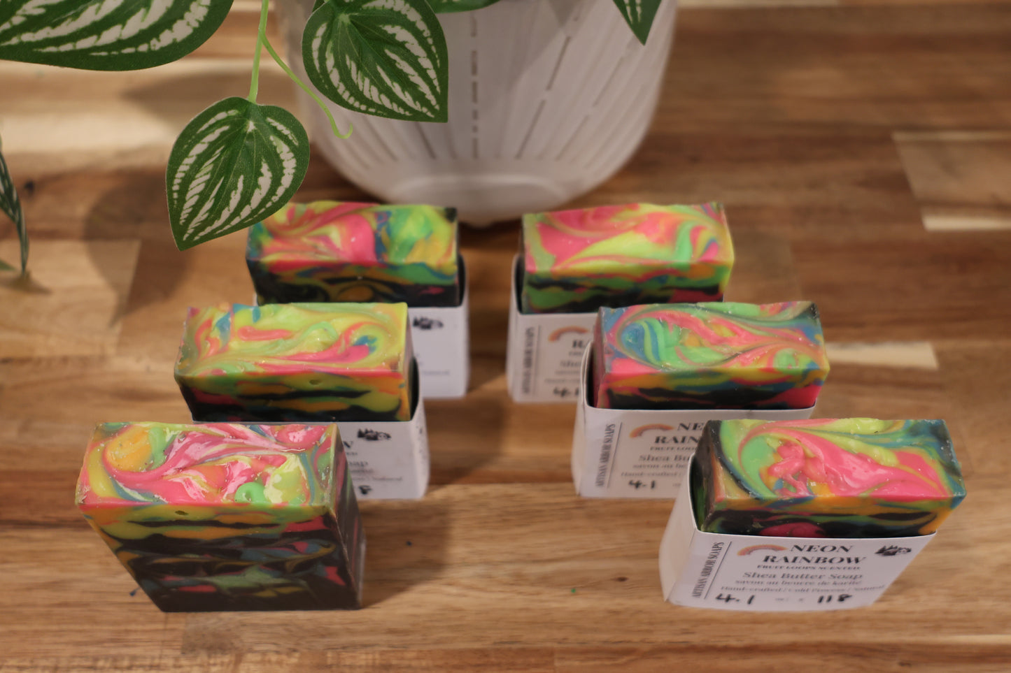 Neon Rainbow Shea Butter Soap Bar