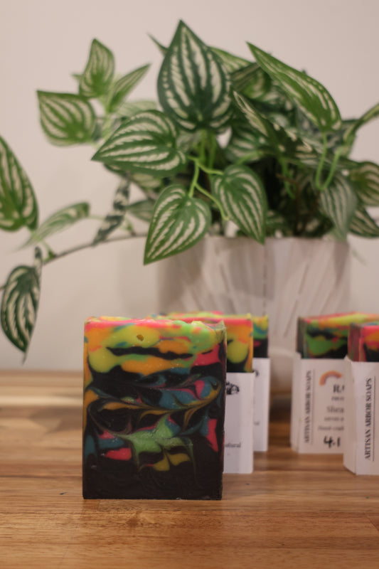 Neon Rainbow Shea Butter Soap Bar